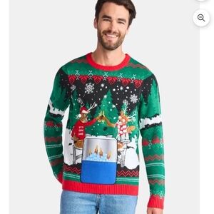 Festive Green and Red Holiday Sweater